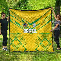 Brazil Football 2024 Quilt Selecao Bright Yellow - Wonder Print Shop