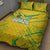 Brazil Football 2024 Quilt Bed Set Selecao Bright Yellow - Wonder Print Shop