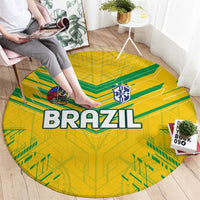 Brazil Football 2024 Round Carpet Selecao Bright Yellow