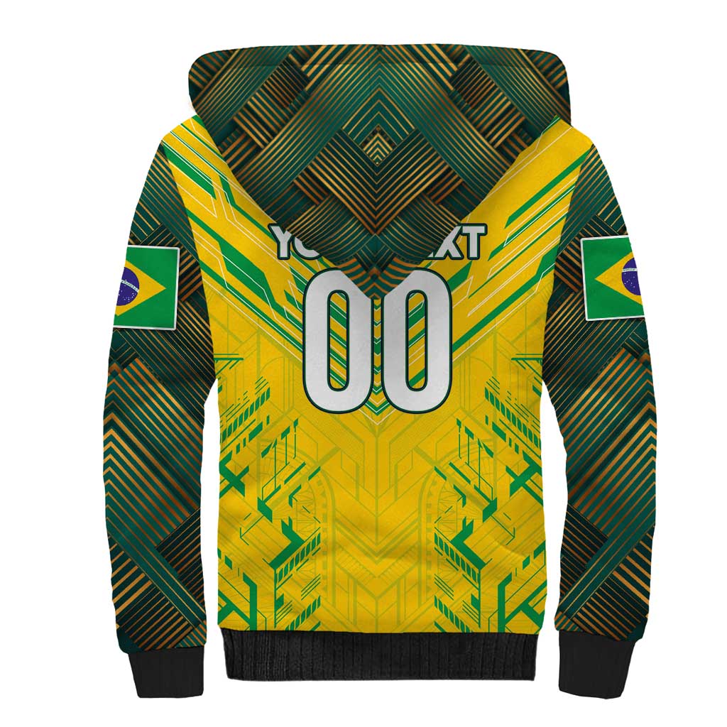 Brazil Football 2024 Sherpa Hoodie Selecao Bright Yellow - Wonder Print Shop