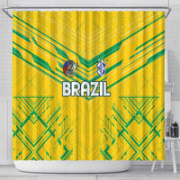 Brazil Football 2024 Shower Curtain Selecao Bright Yellow