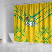 Brazil Football 2024 Shower Curtain Selecao Bright Yellow