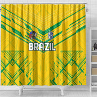 Brazil Football 2024 Shower Curtain Selecao Bright Yellow
