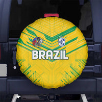 Brazil Football 2024 Spare Tire Cover Selecao Bright Yellow - Wonder Print Shop