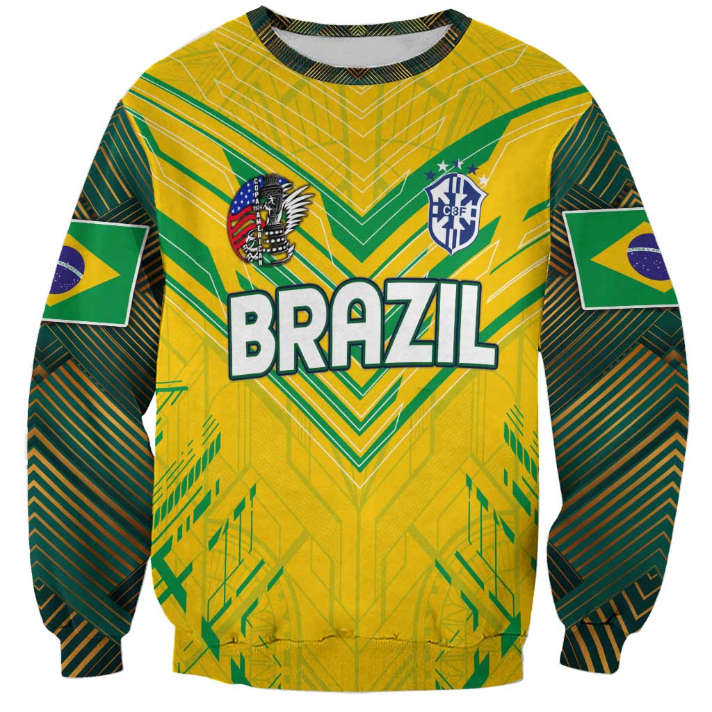 Brazil Football 2024 Sweatshirt Selecao Bright Yellow - Wonder Print Shop