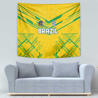 Brazil Football 2024 Tapestry Selecao Bright Yellow - Wonder Print Shop