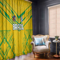 Brazil Football 2024 Window Curtain Selecao Bright Yellow - Wonder Print Shop