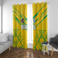 Brazil Football 2024 Window Curtain Selecao Bright Yellow - Wonder Print Shop