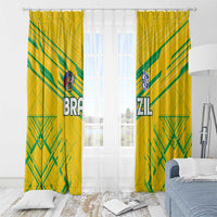 Brazil Football 2024 Window Curtain Selecao Bright Yellow - Wonder Print Shop