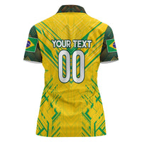 Brazil Football 2024 Women Polo Shirt Selecao Bright Yellow - Wonder Print Shop
