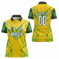 Brazil Football 2024 Women Polo Shirt Selecao Bright Yellow - Wonder Print Shop