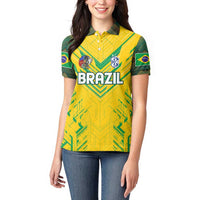 Brazil Football 2024 Women Polo Shirt Selecao Bright Yellow - Wonder Print Shop