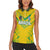 Brazil Football 2024 Women Sleeveless Polo Shirt Selecao Bright Yellow - Wonder Print Shop