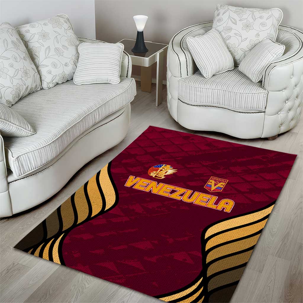 Venezuela Football 2024 Area Rug The Red Wine - Wonder Print Shop