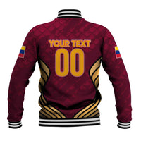 Custom Venezuela Football 2024 Baseball Jacket The Red Wine - Wonder Print Shop