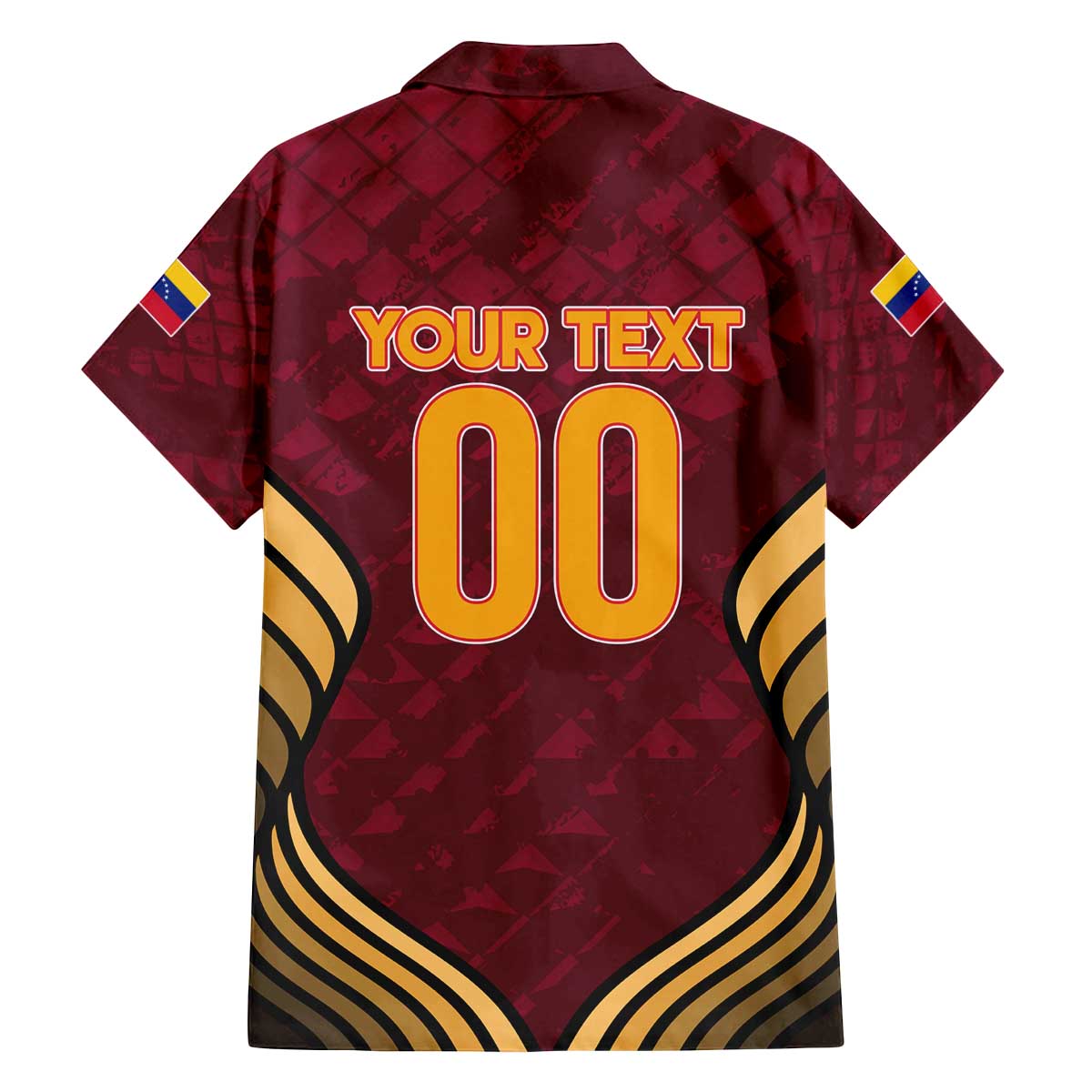 Custom Venezuela Football 2024 Family Matching Off The Shoulder Long Sleeve Dress and Hawaiian Shirt The Red Wine - Wonder Print Shop