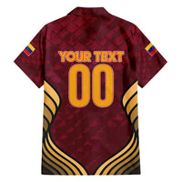 Custom Venezuela Football 2024 Family Matching Short Sleeve Bodycon Dress and Hawaiian Shirt The Red Wine - Wonder Print Shop