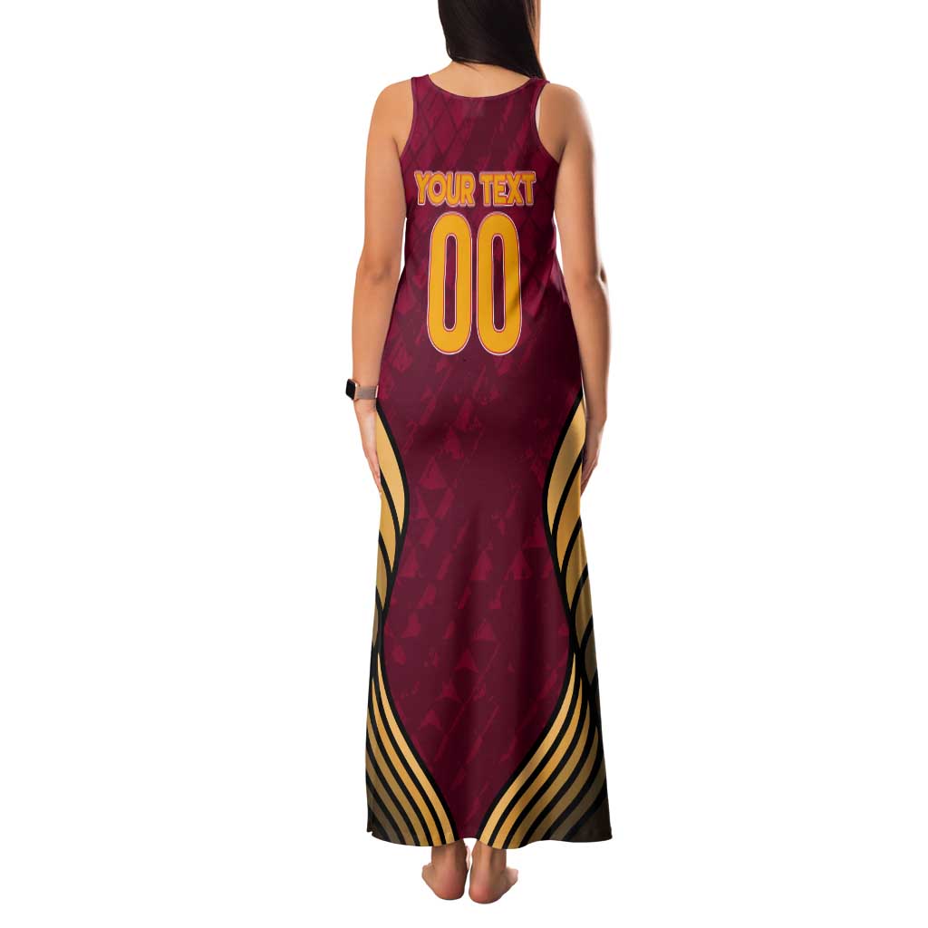 Custom Venezuela Football 2024 Family Matching Tank Maxi Dress and Hawaiian Shirt The Red Wine - Wonder Print Shop