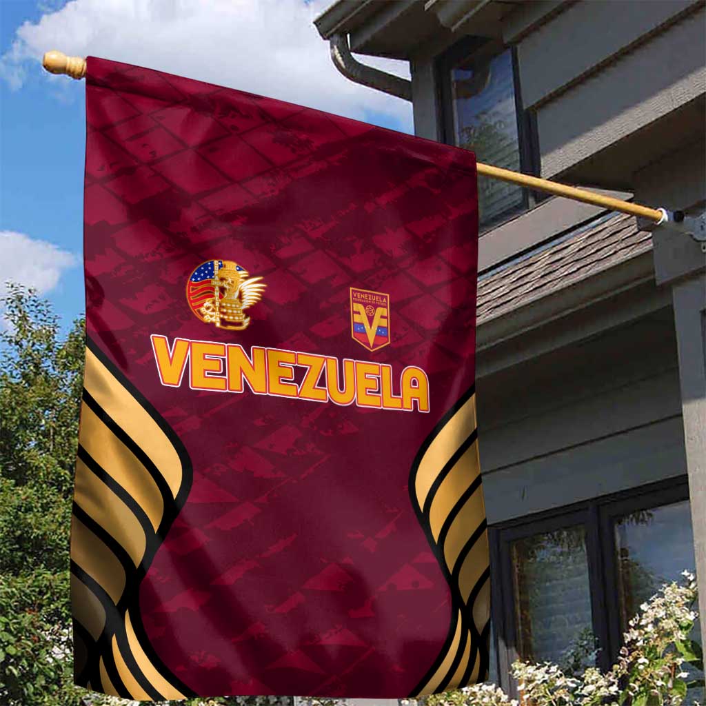 Venezuela Football 2024 Garden Flag The Red Wine - Wonder Print Shop