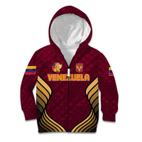 Custom Venezuela Football 2024 Kid Hoodie The Red Wine - Wonder Print Shop