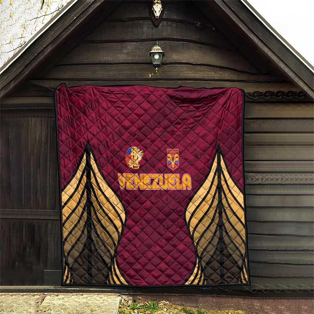 Venezuela Football 2024 Quilt The Red Wine - Wonder Print Shop