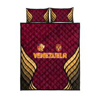 Venezuela Football 2024 Quilt Bed Set The Red Wine - Wonder Print Shop
