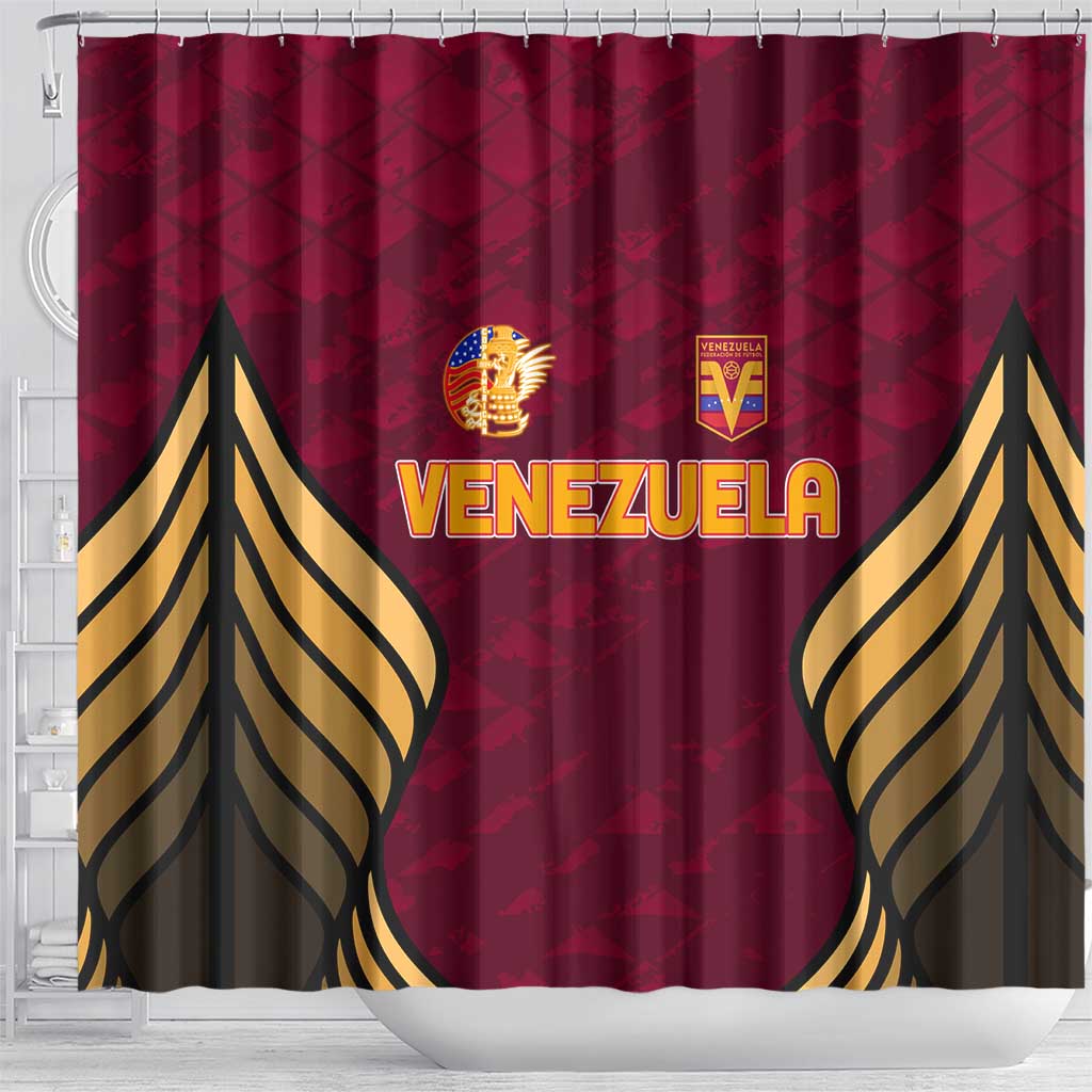 Venezuela Football 2024 Shower Curtain The Red Wine