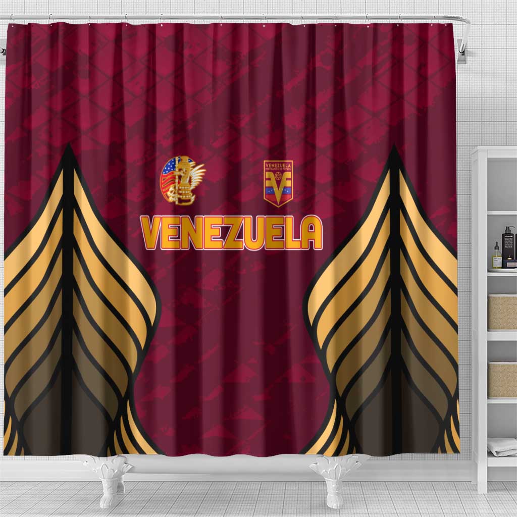 Venezuela Football 2024 Shower Curtain The Red Wine