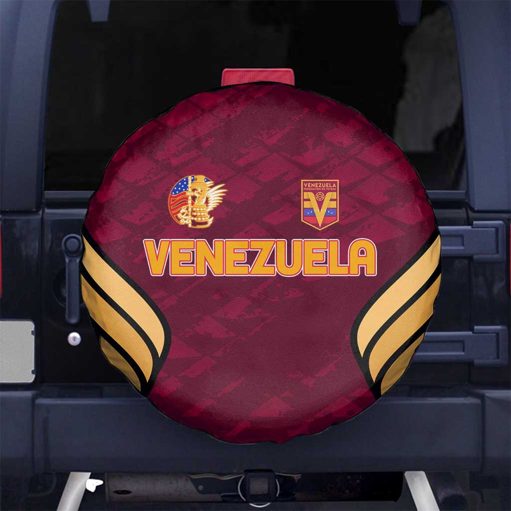 Venezuela Football 2024 Spare Tire Cover The Red Wine - Wonder Print Shop
