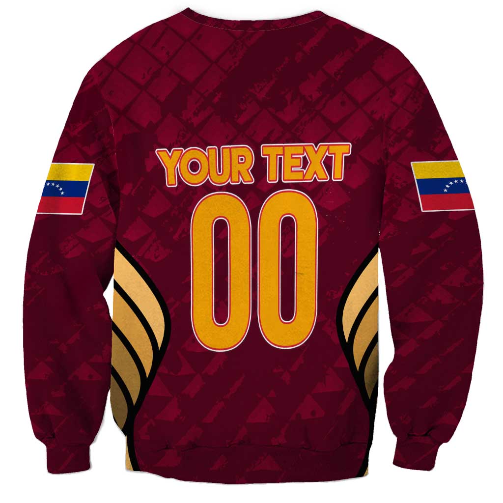 Custom Venezuela Football 2024 Sweatshirt The Red Wine - Wonder Print Shop