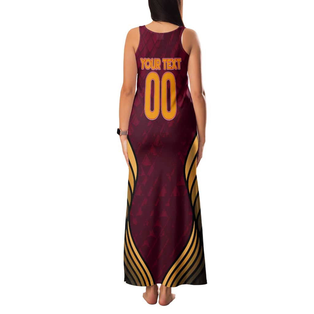 Custom Venezuela Football 2024 Tank Maxi Dress The Red Wine - Wonder Print Shop