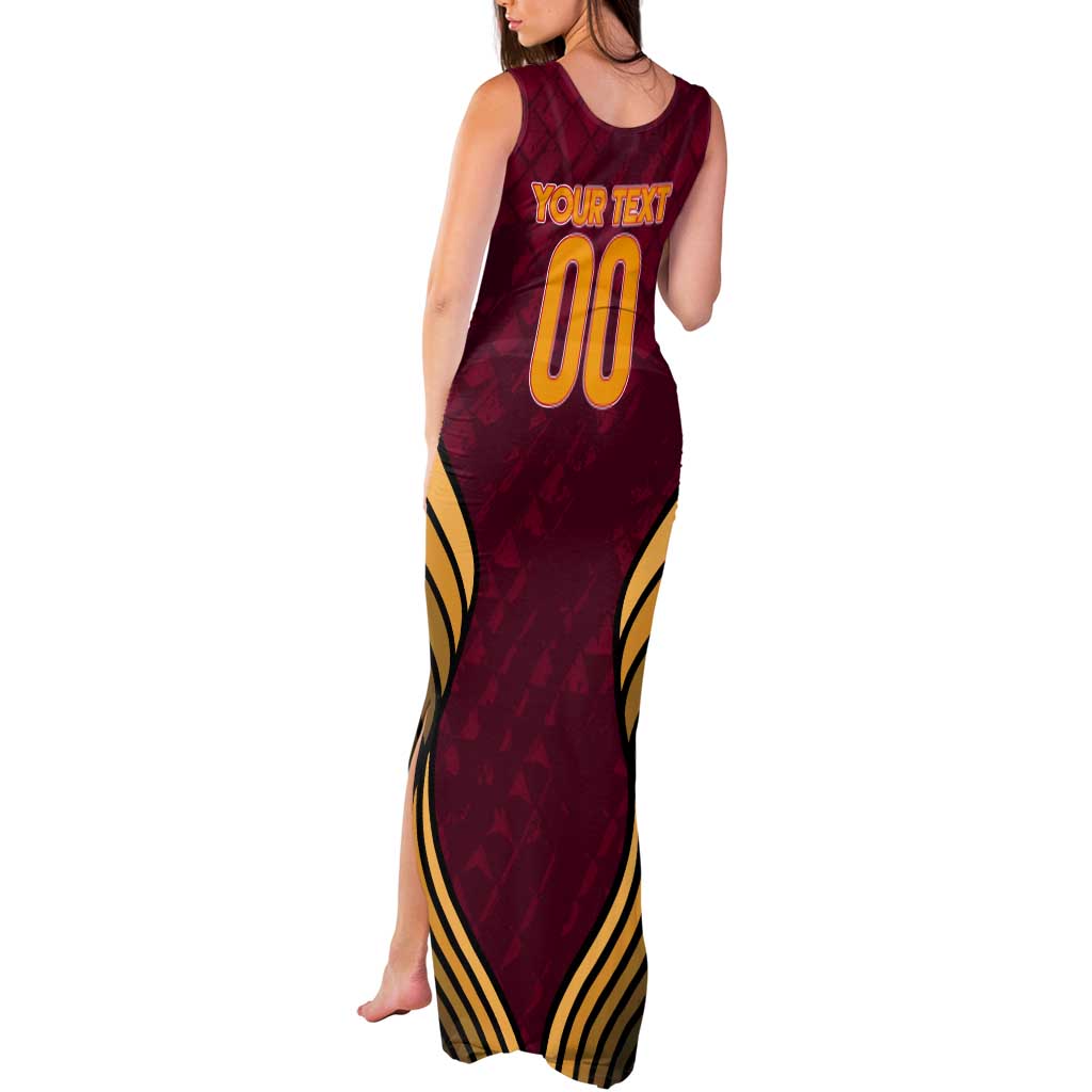 Custom Venezuela Football 2024 Tank Maxi Dress The Red Wine - Wonder Print Shop