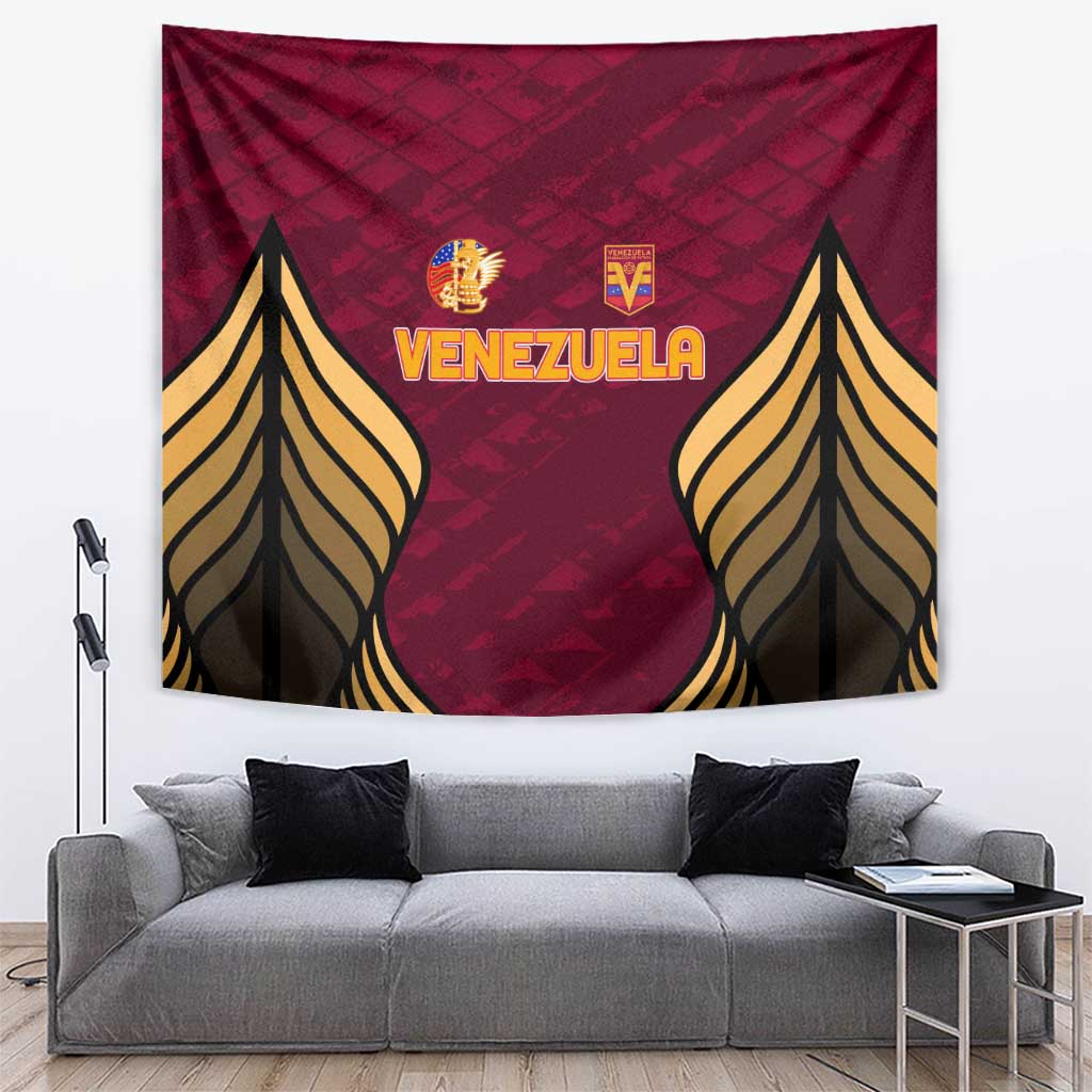 Venezuela Football 2024 Tapestry The Red Wine - Wonder Print Shop
