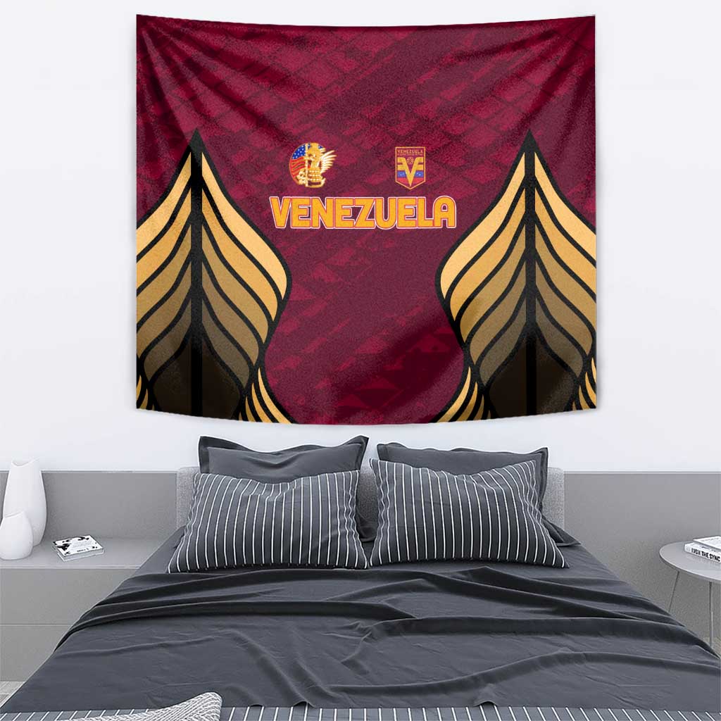 Venezuela Football 2024 Tapestry The Red Wine - Wonder Print Shop