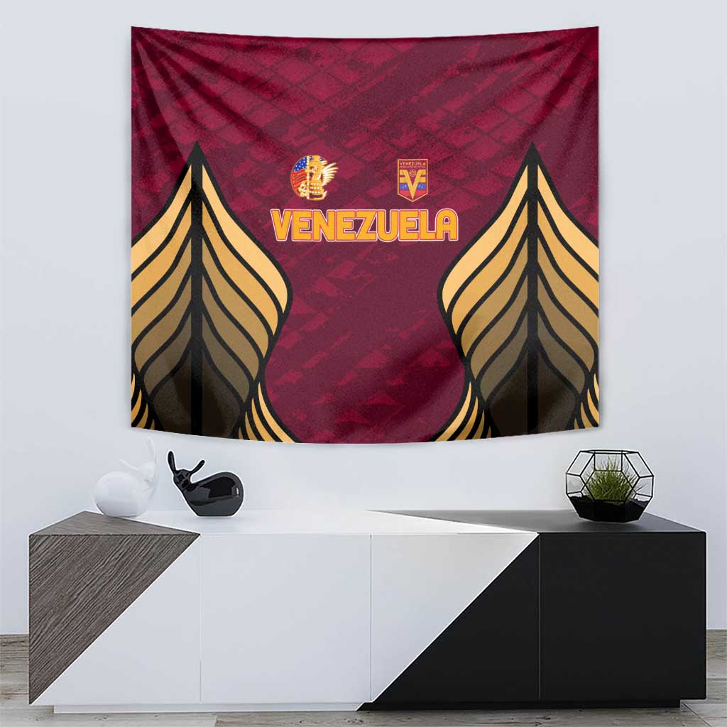 Venezuela Football 2024 Tapestry The Red Wine - Wonder Print Shop