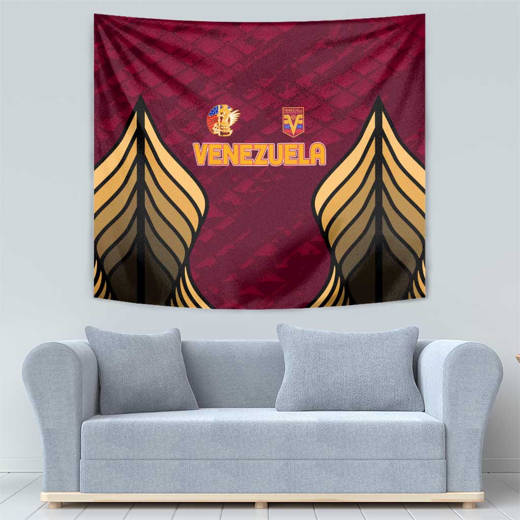 Venezuela Football 2024 Tapestry The Red Wine - Wonder Print Shop