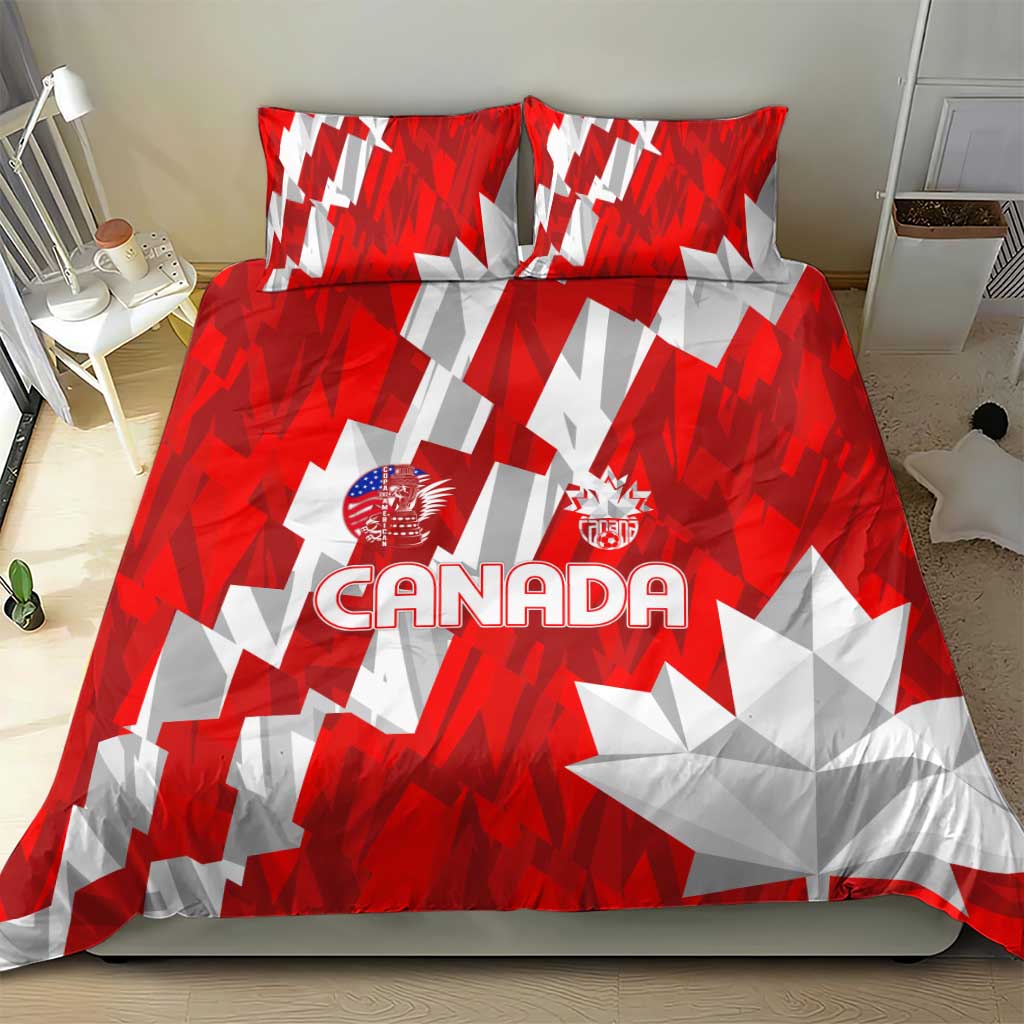 Canada Soccer 2024 Bedding Set Canucks The Reds - Wonder Print Shop