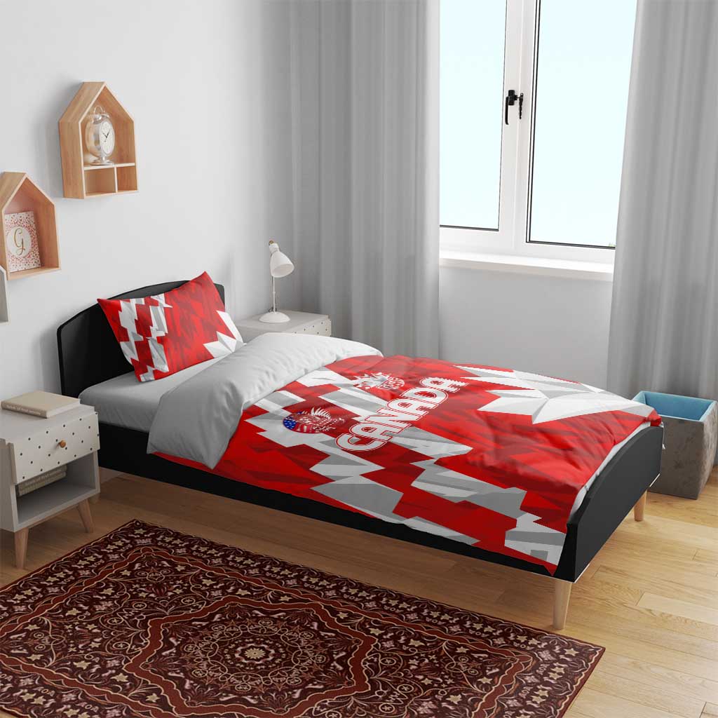 Canada Soccer 2024 Bedding Set Canucks The Reds - Wonder Print Shop