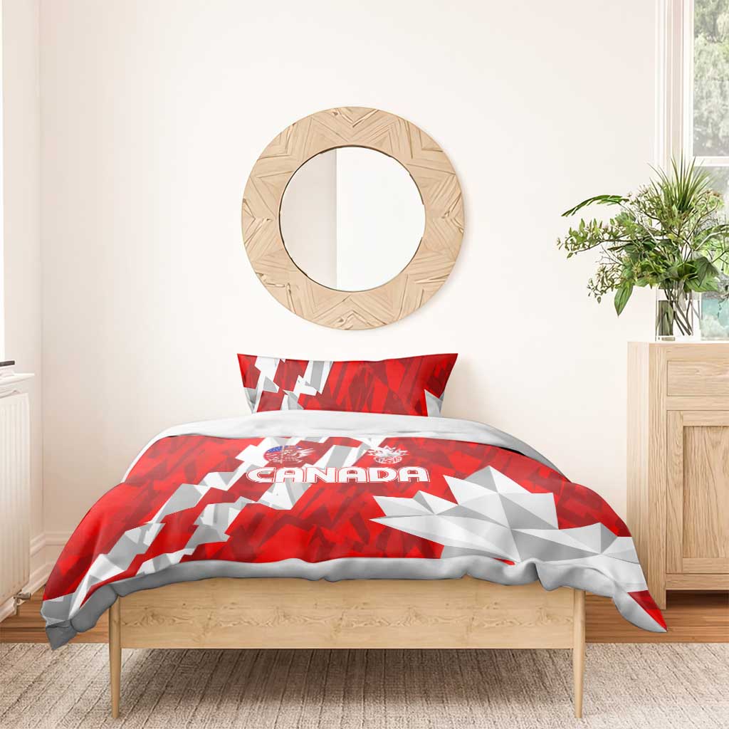 Canada Soccer 2024 Bedding Set Canucks The Reds - Wonder Print Shop