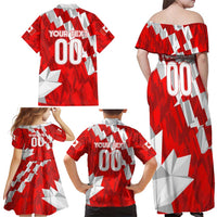 Canada Soccer 2024 Family Matching Off Shoulder Maxi Dress and Hawaiian Shirt Canucks The Reds - Wonder Print Shop
