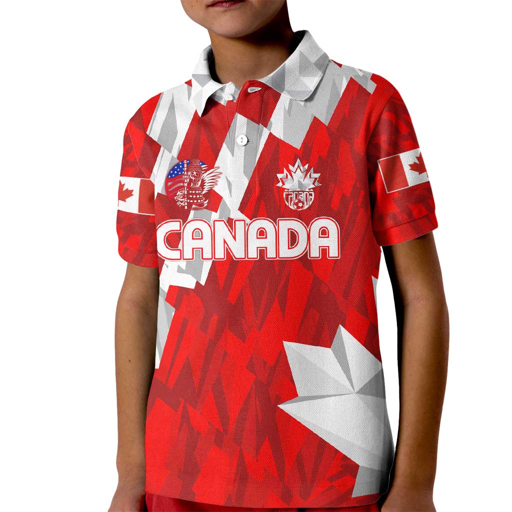 Canada Soccer 2024 Kid Polo Shirt Canucks The Reds - Wonder Print Shop