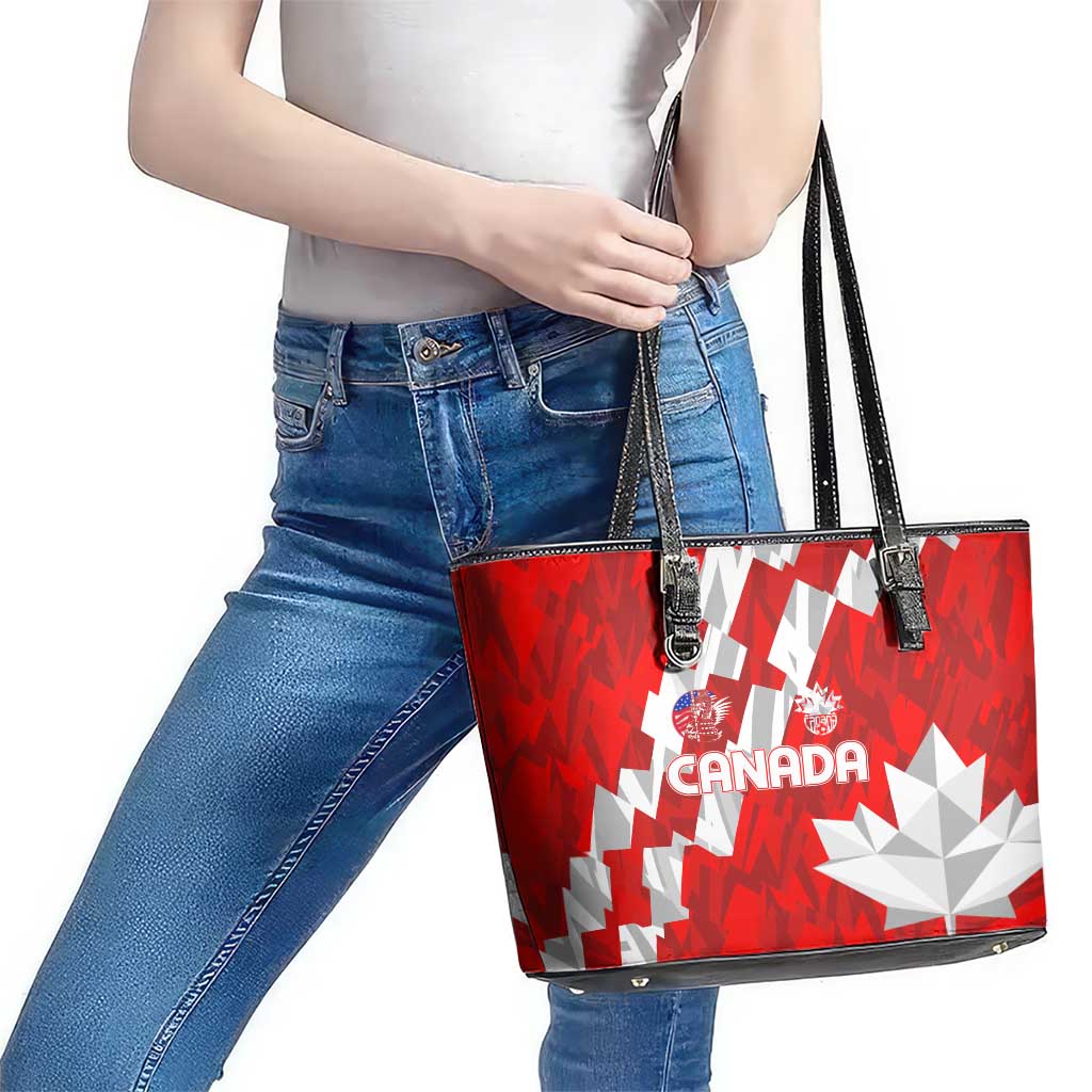Canada Soccer 2024 Leather Tote Bag Canucks The Reds - Wonder Print Shop