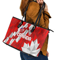 Canada Soccer 2024 Leather Tote Bag Canucks The Reds - Wonder Print Shop