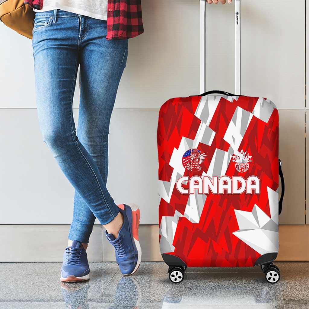 Canada Soccer 2024 Luggage Cover Canucks The Reds - Wonder Print Shop