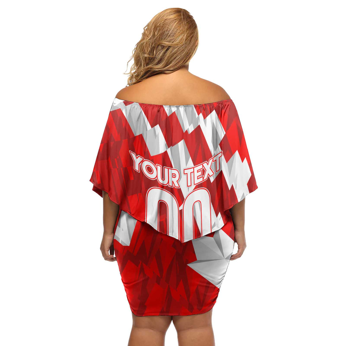 Canada Soccer 2024 Off Shoulder Short Dress Canucks The Reds - Wonder Print Shop