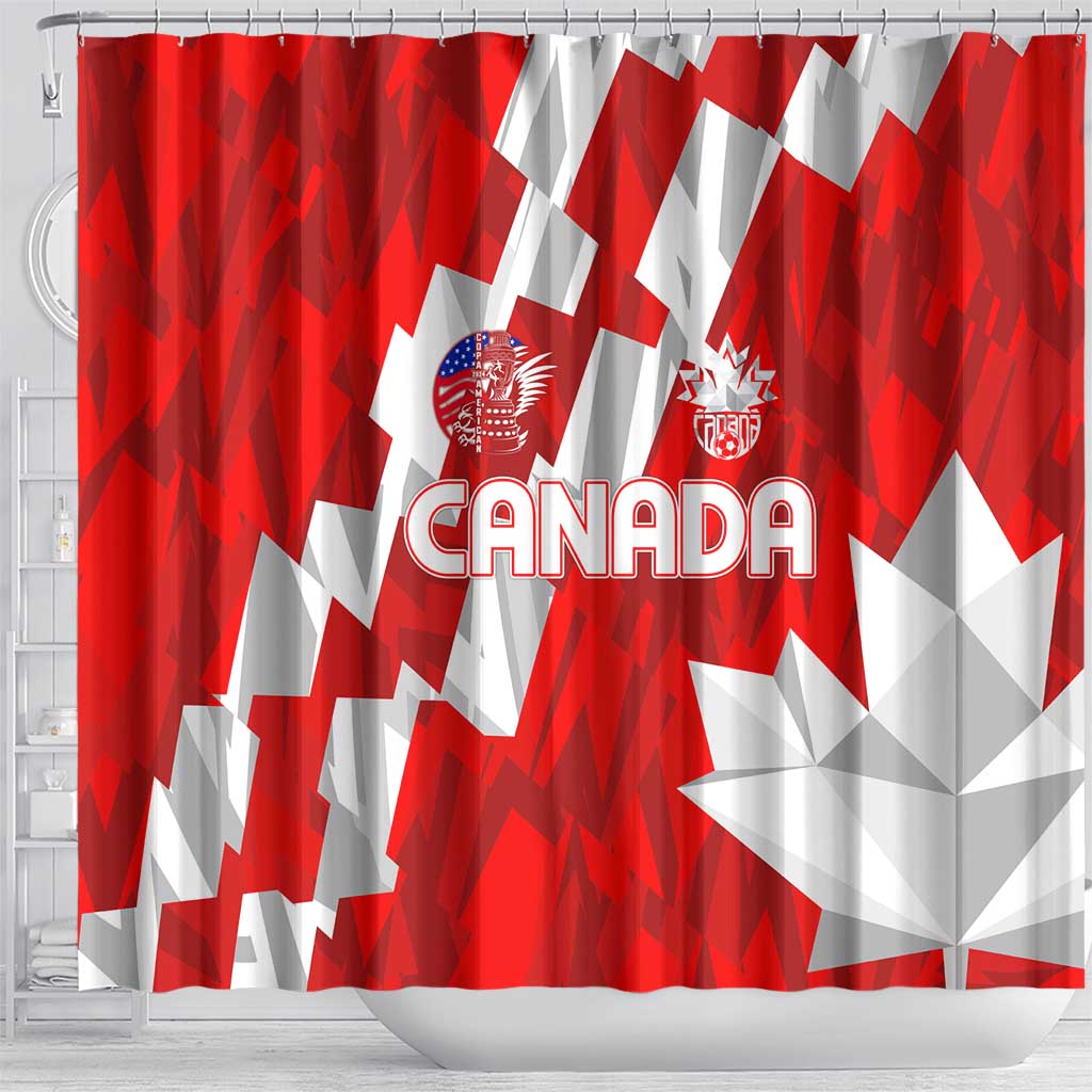 Canada Soccer 2024 Shower Curtain Canucks The Reds