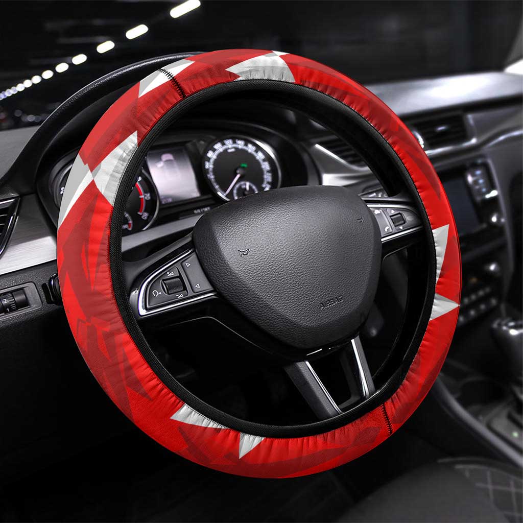 Canada Soccer 2024 Steering Wheel Cover Canucks The Reds - Wonder Print Shop
