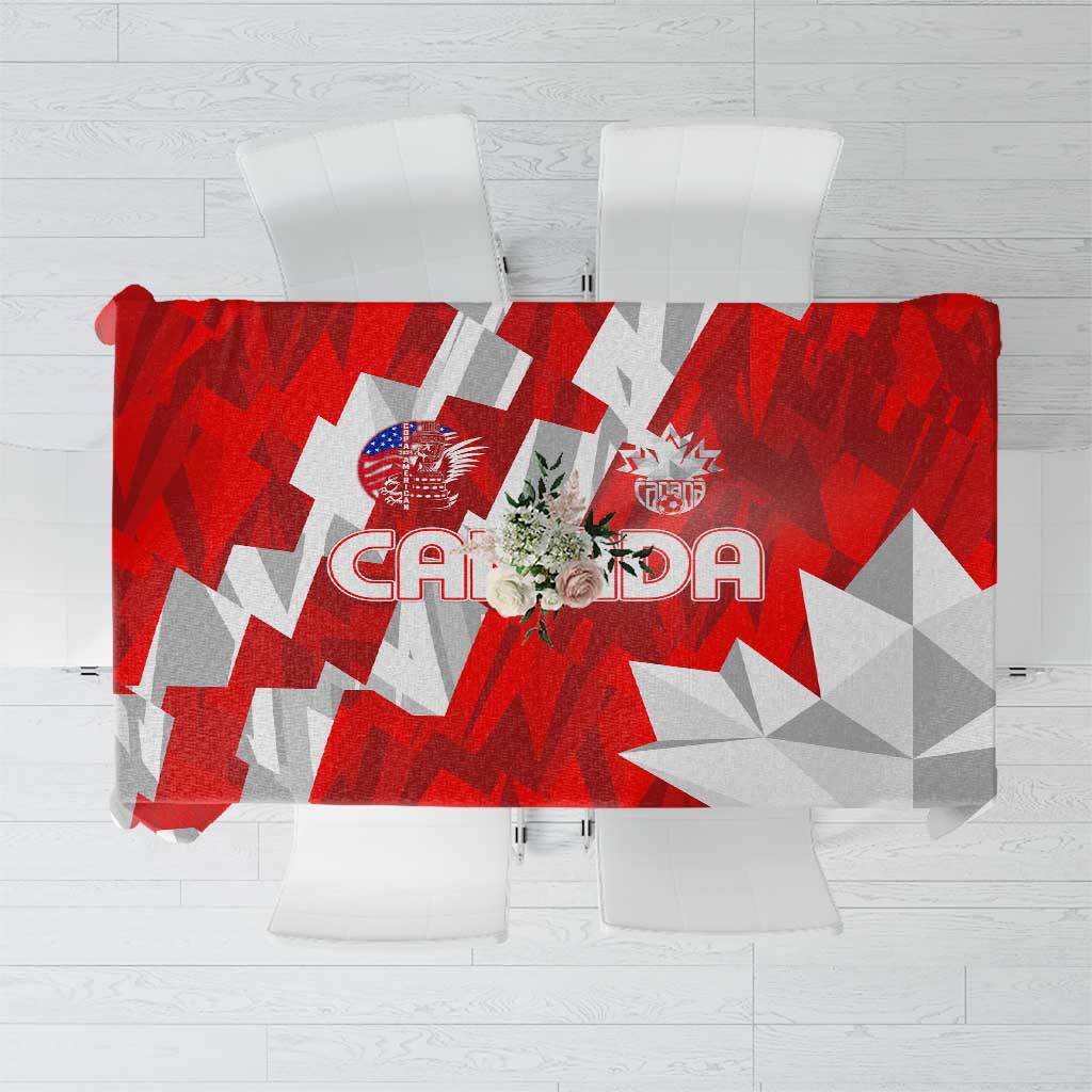 Canada Soccer 2024 Tablecloth Canucks The Reds - Wonder Print Shop