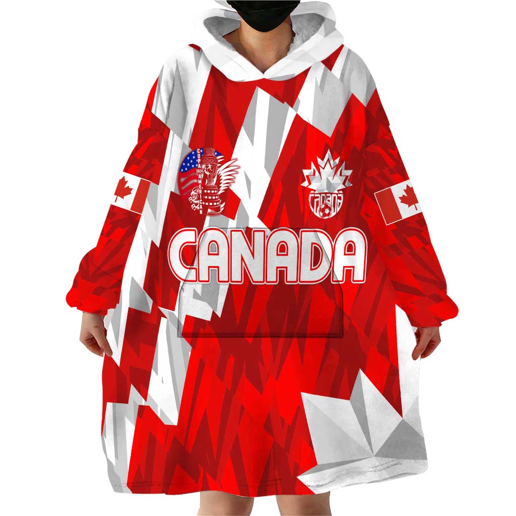 Canada Soccer 2024 Wearable Blanket Hoodie Canucks The Reds - Wonder Print Shop