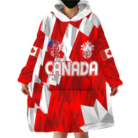 Canada Soccer 2024 Wearable Blanket Hoodie Canucks The Reds - Wonder Print Shop